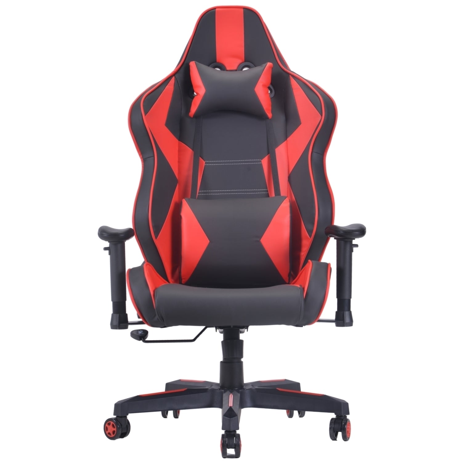 ViscoLogic METALLIC PRO Ergonomic Reclining Swivel Sports Style Home Office Computer Gaming Chair (Black & Red)