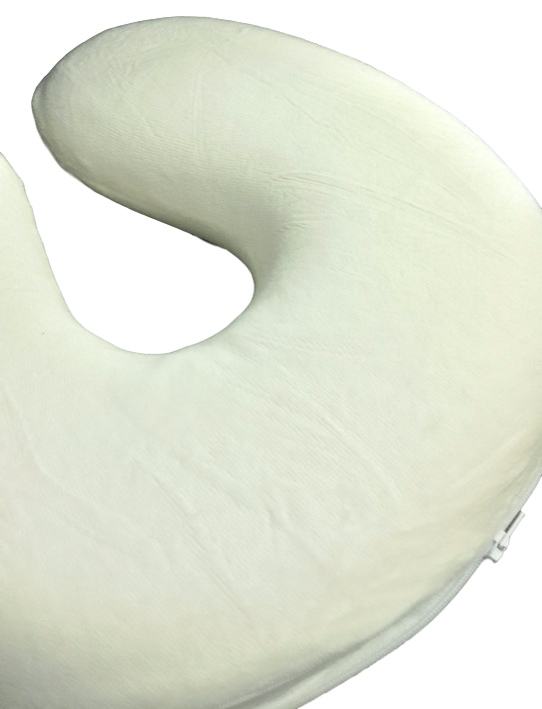 ViscoLogic Memory Foam Neck Pillow Travel Neck Support with White Zipper Cover (Set of 2)