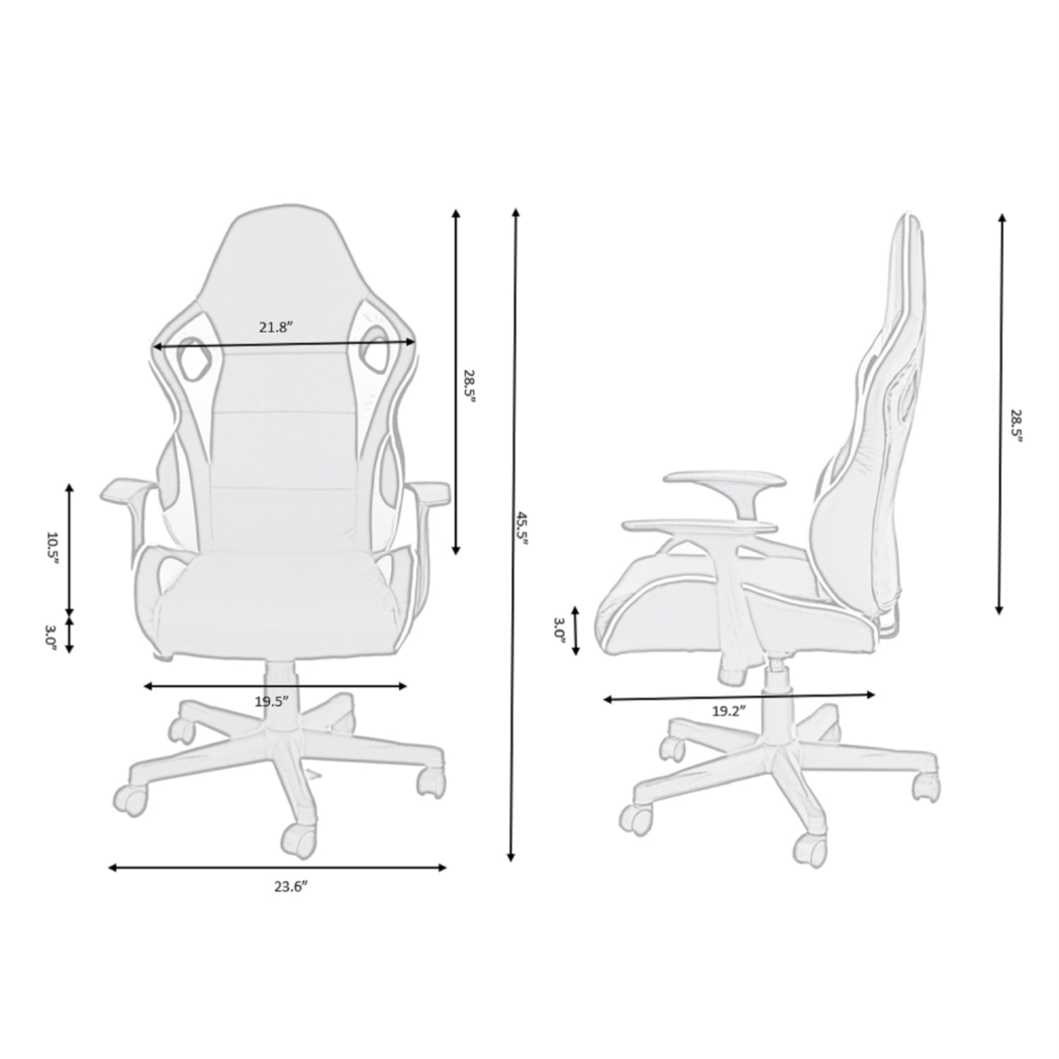 ViscoLogic LOTUS Ergonomic Gaming Racing Styled Office Chair