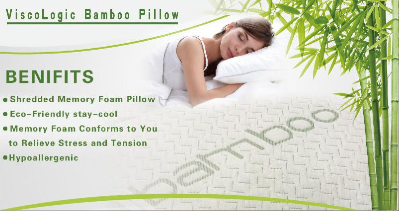 ViscoLogic Luxury Shredded Memory Foam Pillow (Single Pillow)