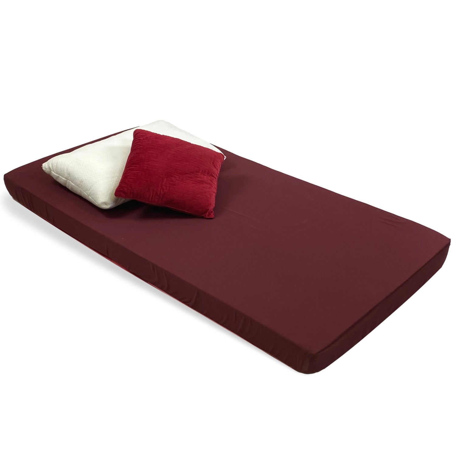 ViscoLogic CHARISMA Flip able Reversible Twin Foam Mattress Perfect for Bunk Bed, Trundle, Guest Bed and Caravan Bed (Burgundy)