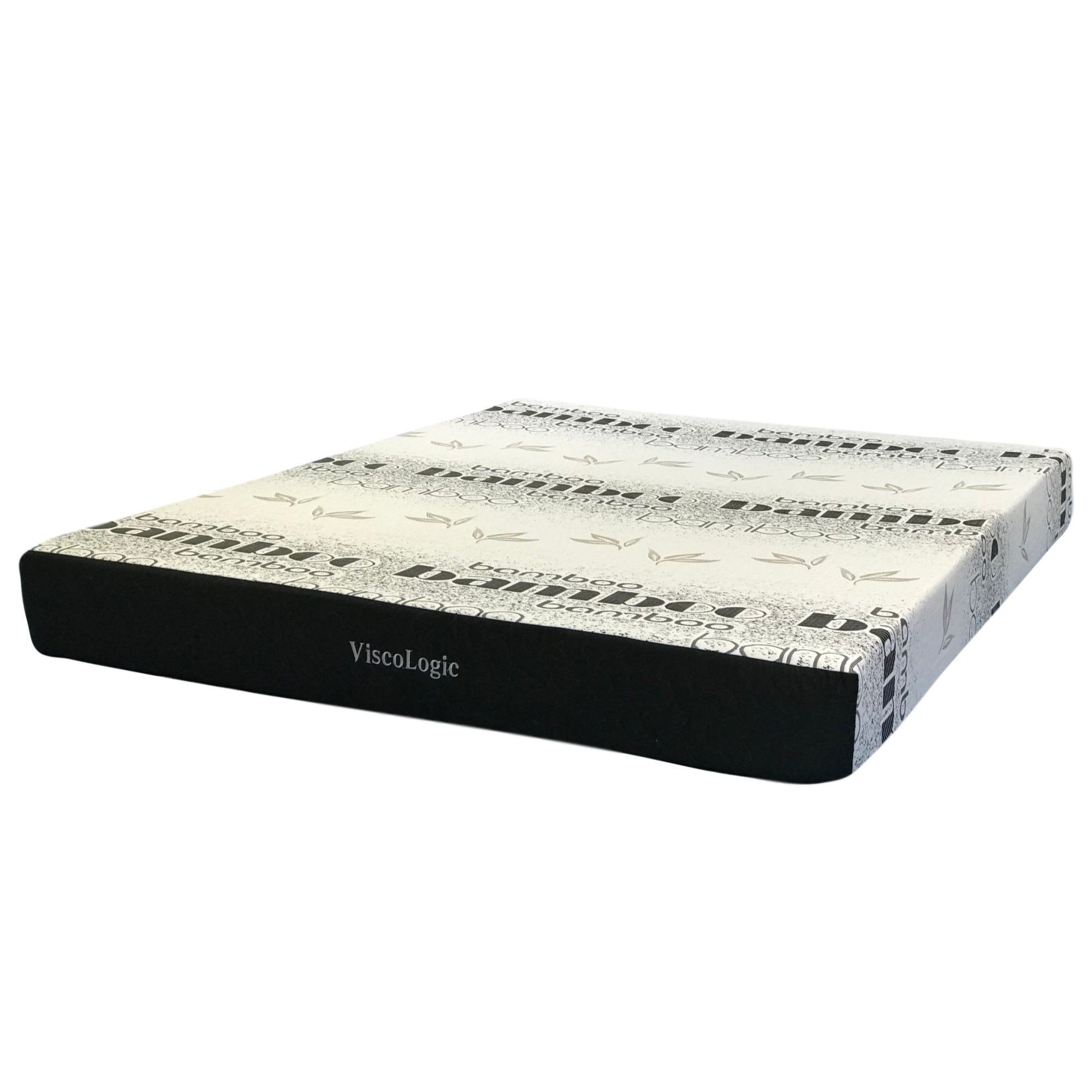 ViscoLogic Platform Metal Bed with 8" Memory Foam Mattress Set (Queen)