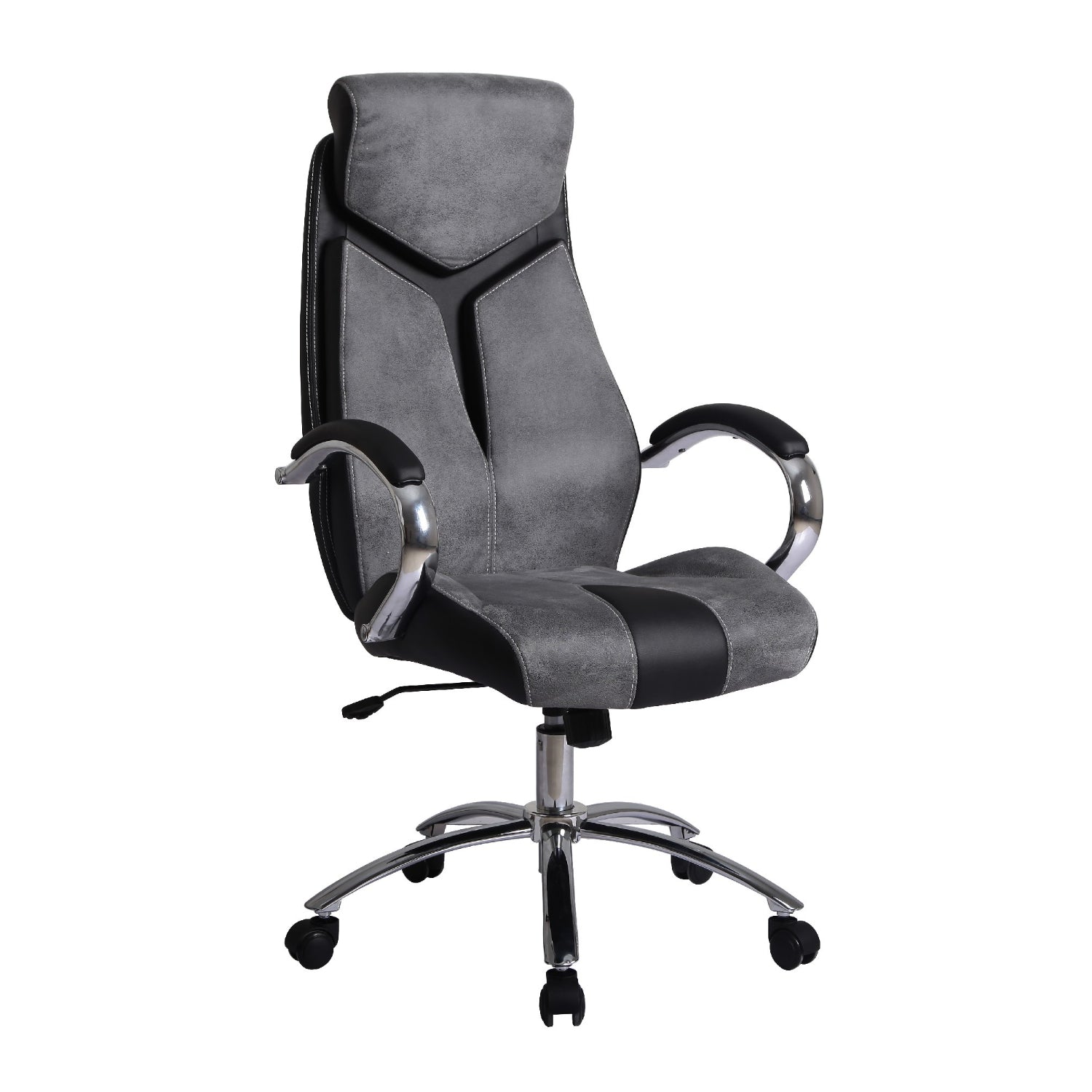 ViscoLogic Tricon Ergonomic High-Back Swivel Executive Computer Desk Office Chair  (Black & Grey)