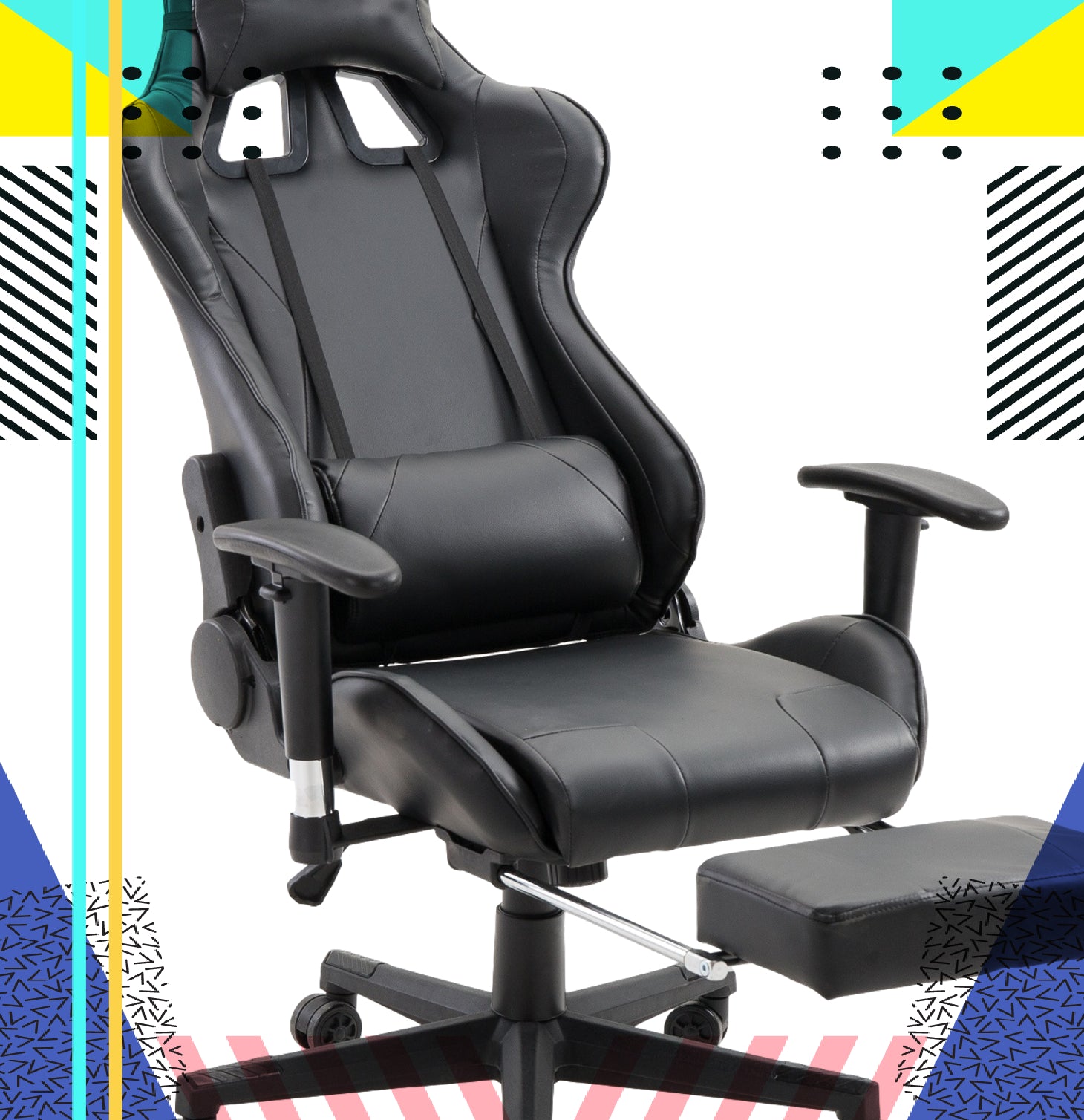 ViscoLogic GTA League E-Sports Gaming Chair with Footrest