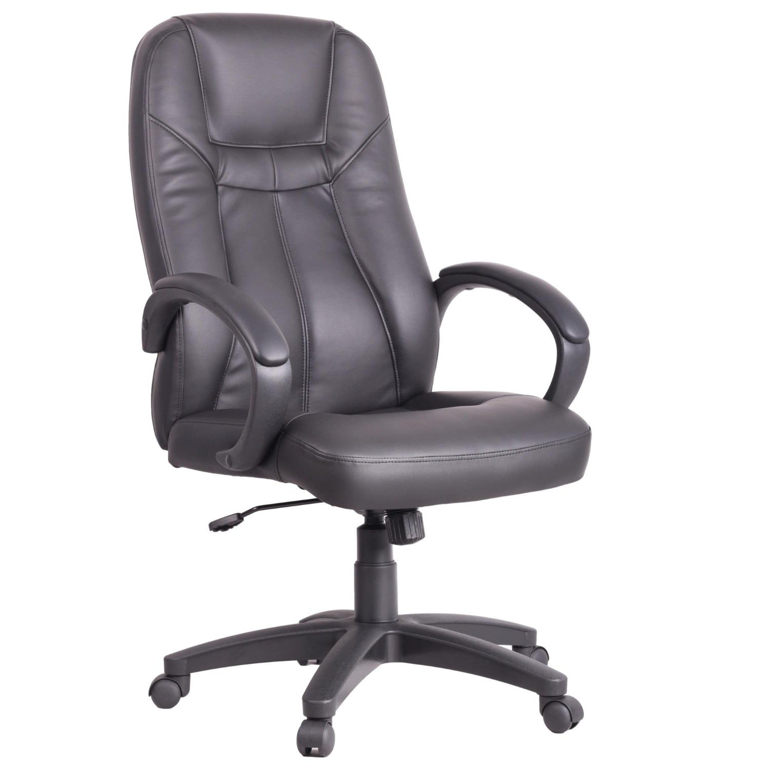 ViscoLogic TURDUS Ergonomic Adjustable Padded Armrest Home Office Computer Desk Chair (Black)
