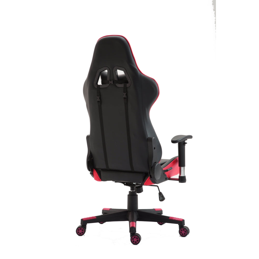 ViscoLogic GT3 Racing Style Ergonomic Backrest With Pillows Recliner Swivel  and Lumbar Support Home OFfice Chair (Black & Red)