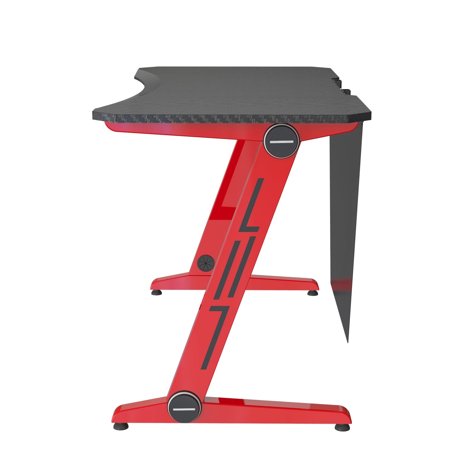 ViscoLogic New Z-Shape Gaming Sports Style Home Office Computer Workstation (Black & Red)