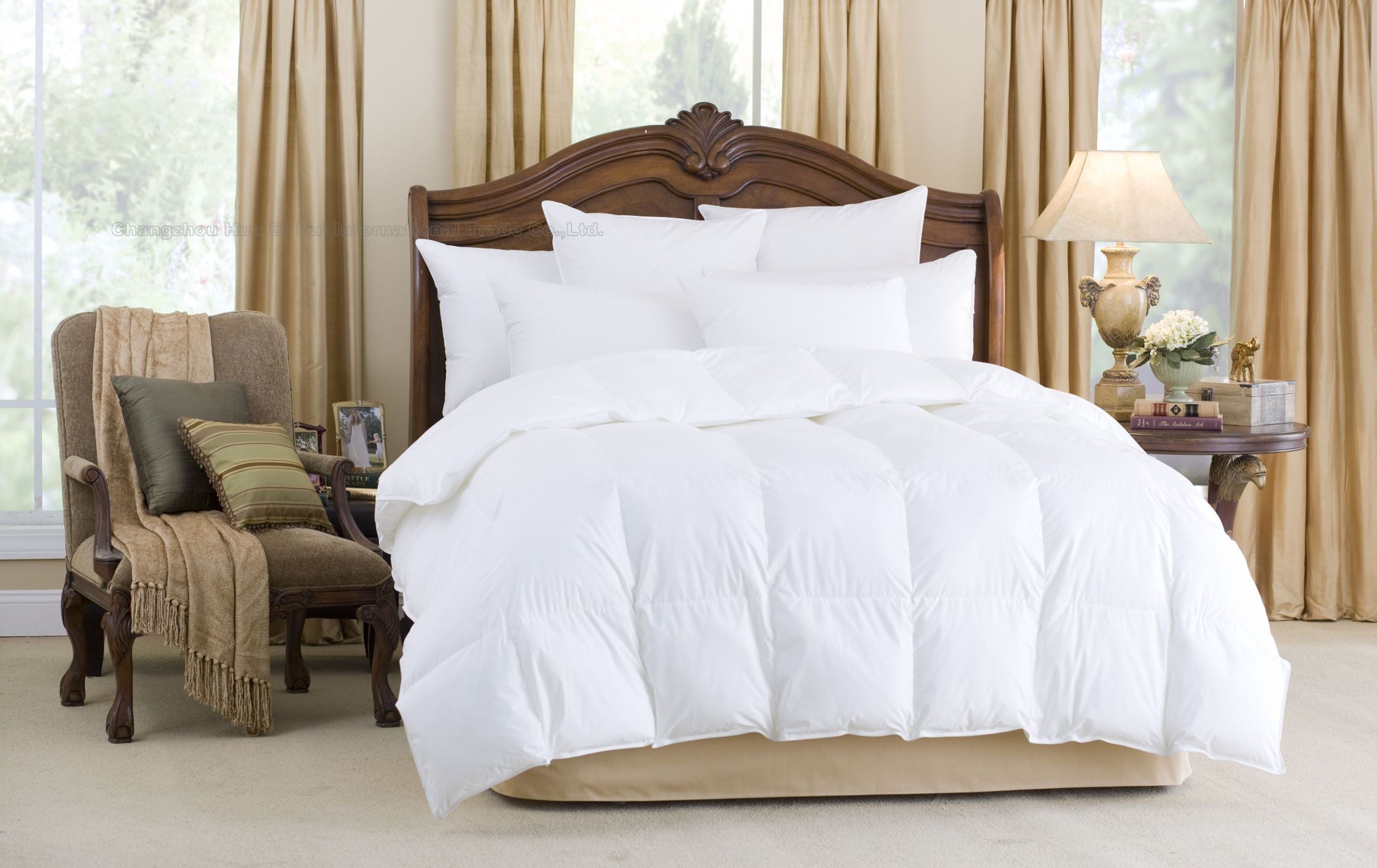 ViscoLogic Down & Feather Comforter (Duvet) 100% Cotton Shell